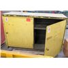 Image 1 : Metal Yellow Metal Cabinet w/ 2 Shelves for Flammable Solvents