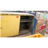 Image 2 : Metal Yellow Metal Cabinet w/ 2 Shelves for Flammable Solvents