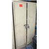 Image 1 : Tall Standing Metal Storage Cabinet w/ 2 Doors