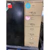 Image 3 : Qty 2 Metal 4 Drawer Standing Black Filing Cabinets