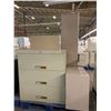 Image 1 : Qty 3 Metal Filing Cabinets w/ Drawers, 1 Tall Metal Cabinet
