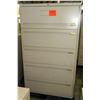 Image 1 : Qty 2 Metal 4 Drawer Standing Lateral Legal Filing Cabinets