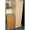 Image 1 : Metal 4 Drawer Standing File Cabinet & Pressed Wood Cabinet
