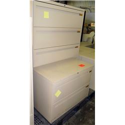 Metal 4 Drawer Lateral Legal File Cabinet & 2 Drawer Lateral Cabinet