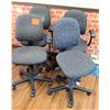 Image 1 : Qty 4 Rolling Office Desk Chairs w/ Arm Rests on Wheels