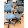Image 1 : Qty 4 Rolling Office Desk Chairs w/ Arm Rests on Wheels