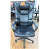 Image 1 : Tall Faux Leather Rolling Office Executive Chair w/ Arm Rests on Wheels