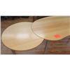 Image 2 : Curved Wood Shop Wooden Table w/ Metal Legs 3 Sections