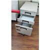 Image 2 : Qty 6 Rolling 3 Drawer File Cabinet Set on Wheels