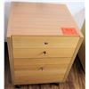 Image 1 : Wood 3 Drawer Rolling File Cabinet on Wheels