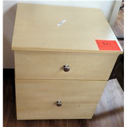 Wood 2 Drawer Rolling File Cabinet on Wheels