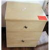 Image 1 : Wood 2 Drawer Rolling File Cabinet on Wheels