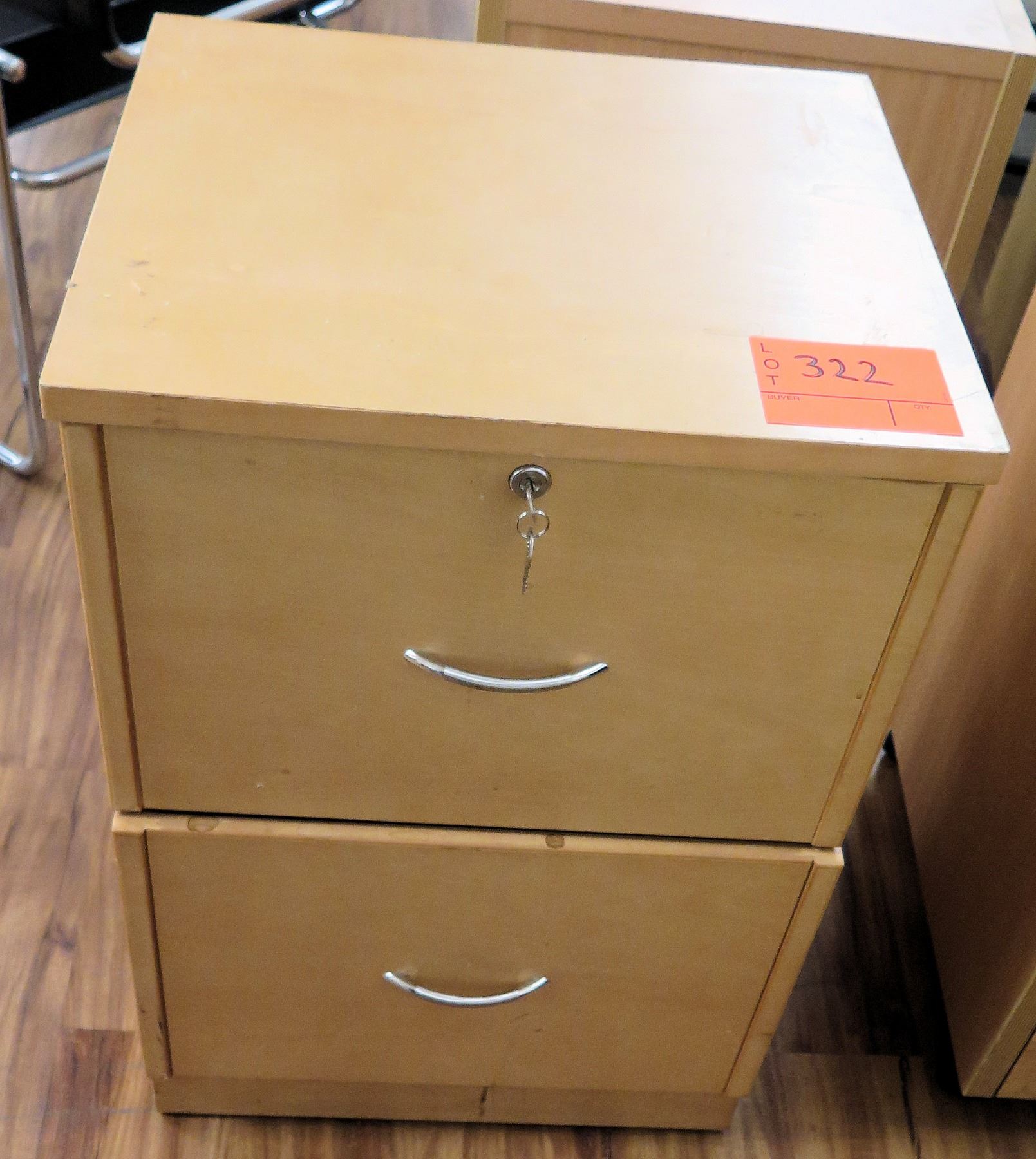 Wood 2 Drawer Rolling File Cabinet Oahu Auctions