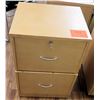 Image 1 : Wood 2 Drawer Rolling File Cabinet