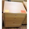 Image 1 : Wood 3 Drawer Rolling File Cabinet on Wheels