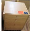 Image 1 : Wood 3 Drawer Rolling File Cabinet on Wheels