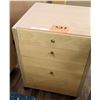 Image 1 : Wood 3 Drawer Rolling File Cabinet on Wheels