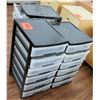Image 1 : Qty 3 Plastic 6 Drawer Storage Carts w/ Black Frames