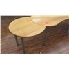 Image 2 : Curved Wood Conference Wooden Table w/ Metal Legs 3 Sections