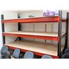 Image 1 : Adjustable 3 Metal Orange Gray Shelving Unit Shelf