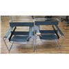 Image 8 : Qty 2 Leather Like Chairs w/ Metal Frames