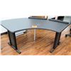 Image 1 : Curved Wood Shop Office Wooden Table Black