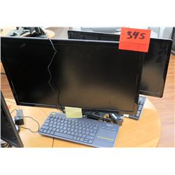 Qty 2 Logitech Computer Monitors & Keyboards Sets