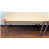 Image 1 : Metal-Based Laminate Shop Office Wooden Table