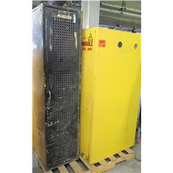 Yellow Metal Storage Cabinet for Flammable Storage & Tall Metal Unit