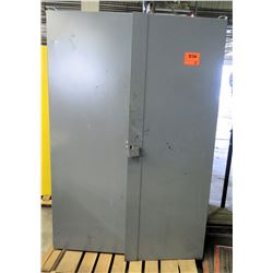 Large Standing Metal Shelving Storage Cabinet w/ 2 Doors