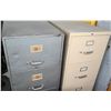 Image 1 : Qty 2 Misc File Cabinets w/ Yellow Metal Liquid Containers