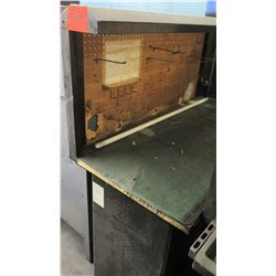 Shop Desk Work Table w/ Cork Board Backboard