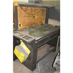 Shop Desk Work Table w/ Cork Board Backboard