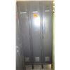 Image 1 : Metal Storage Standing Unit w/ 3 Individual Lockers