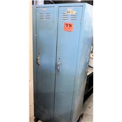 Metal Storage Standing Unit w/ 2 Individual Lockers