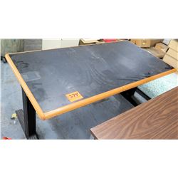 Work Shop Table w/ Metal Legs & Pressed Wood & Black Table Tops