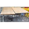 Image 1 : Qty 2 Metal & Pressed Wood Shop Tables