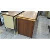 Image 2 : Qty 2 Metal & Wood Office Desks