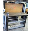 Image 1 : Shop Desk Work Table w/ Cork Board Backboard & Attached Vice Grip
