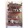 Image 1 : Metal 4 Shelf Adjustable Shelving Unit w/ Misc Sized Pipes