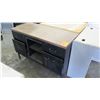 Image 4 : Qty 3 Misc Furniture - Metal & Wood Desk, Cabinet, Plastic Table