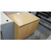 Image 6 : Qty 3 Misc Furniture - Metal & Wood Desk, Cabinet, Plastic Table