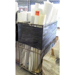 Qty 1 Metal Crate w/ Misc Rolled Paper Rolls - Texting, etc