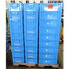 Image 1 : Qty 1 Tall Pallet of Blue Plastic Square Stackable Hagadone Bins Containers