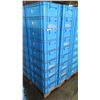 Image 2 : Qty 1 Tall Pallet of Blue Plastic Square Stackable Hagadone Bins Containers