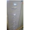 Image 3 : Qty 2 Metal 4 Drawer Standing Beige File Cabinets