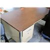 Image 1 : Metal Shop Desk with 2 Drawers & Laminate Wood Top