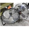 Image 1 : Qty 2 Hampton's Bay Portable Floor Metal Shop Fans