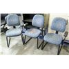 Image 1 : Qty 3 Stationary Office Chairs w/ Armrests & Floral Upholstery