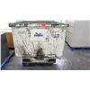 Image 2 : Large Metal Rolling Paper Recycle Dumpster Can w/ Forklift Holes